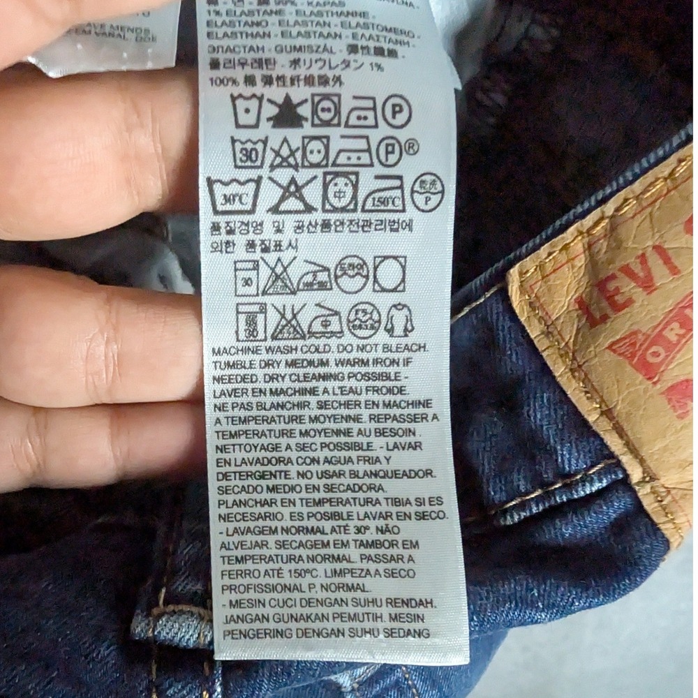 Levi's 511 Slim Fit Jeans Mens 31x32 Dark Blue Western Workwear Versatile *29X29 - Picture 4 of 9